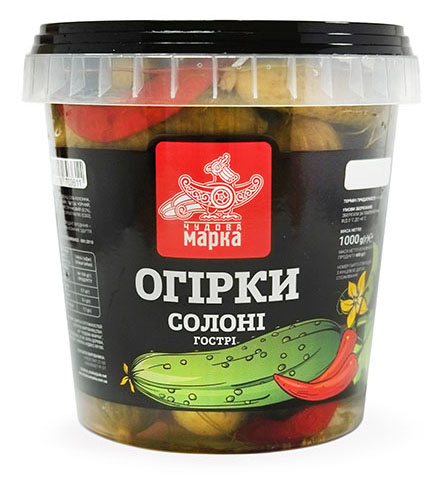 Огірки солоні гострі